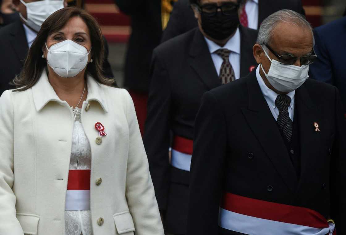 Peruvian Prime Minister Anibal Torres (R) is the fourth under President Pedro Castillo to resign