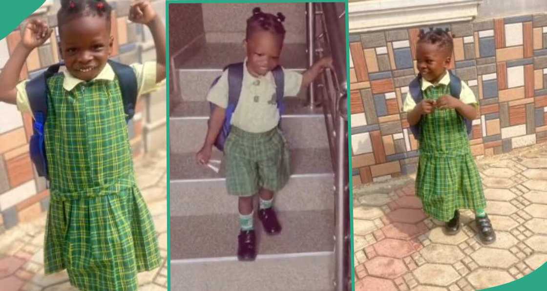 Mum shares clip as son returns from school dressed as a female Mum shares clip as son returns from school dressed as a female