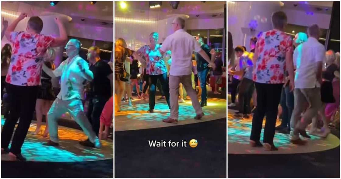 Old man shows off cool scissors-like legwork, distracts people at outing Old man shows off cool scissors-like legwork, distracts people at outing