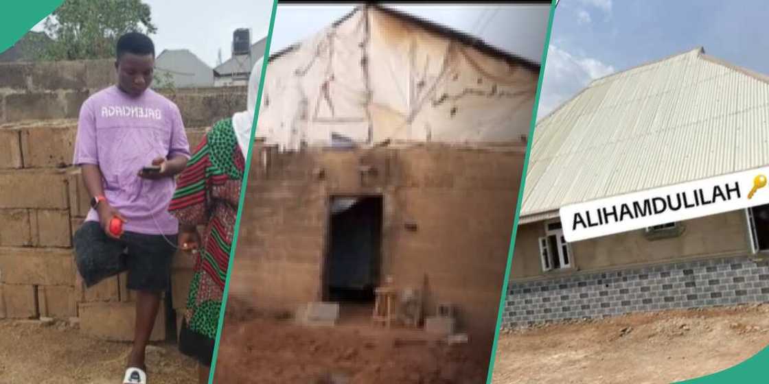 Building half house in Nigeria/Child built house. Building half house in Nigeria/Child built house.