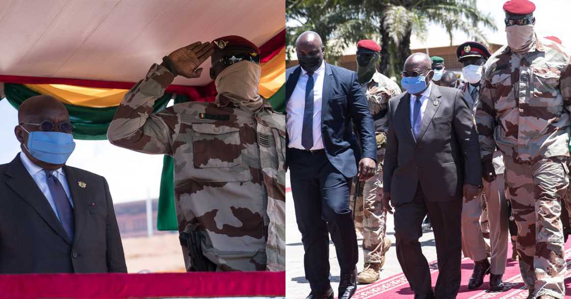 Photos drop as Akufo-Addo arrive in Guinea over recent coup happens