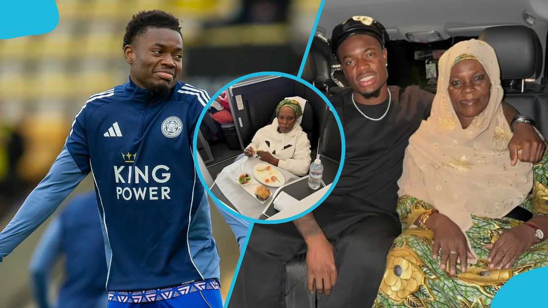 Abdul Fatawu Issahaku, business class flight, London to Accra, Black Stars, Leicester City, Fatawu Issahaku's mother, Musah Maria. Abdul Fatawu Issahaku, business class flight, London to Accra, Black Stars, Leicester City, Fatawu Issahaku's mother, Musah Maria.
