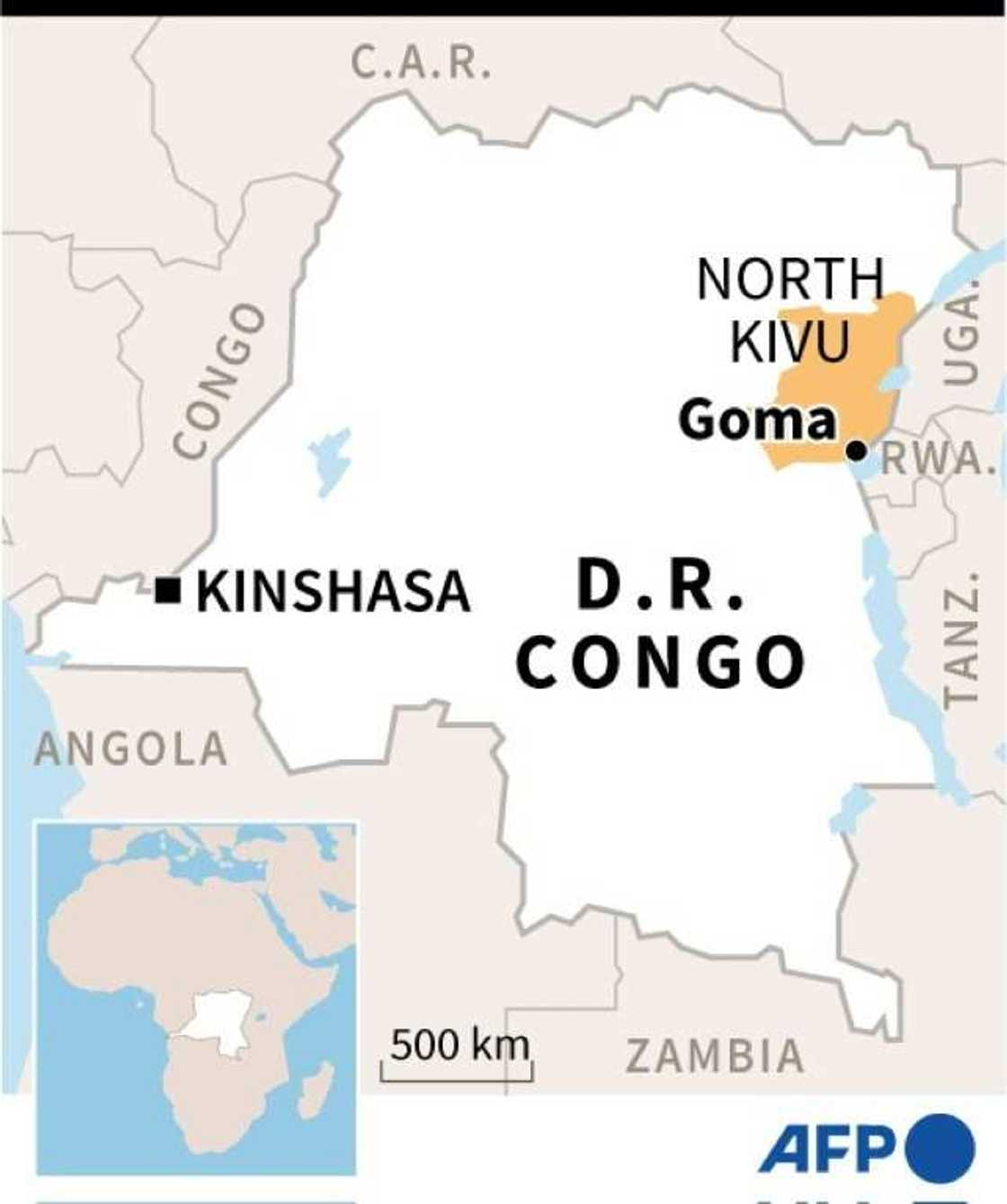 Troubled region: North Kivu province and Goma Troubled region: North Kivu province and Goma