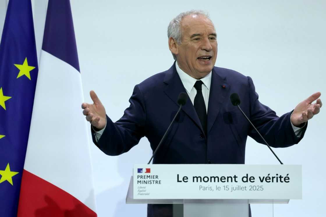 France's Prime Minister Francois Bayrou said France had become addicted to public spending