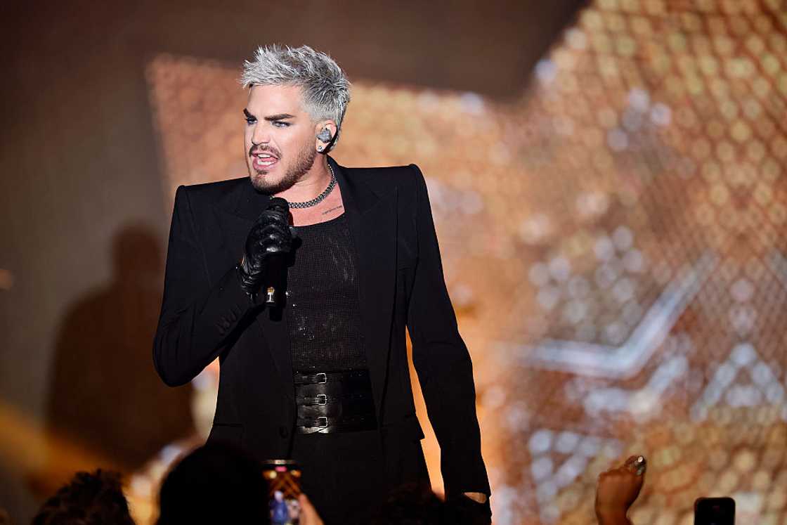 Adam Lambert in an all black outfit