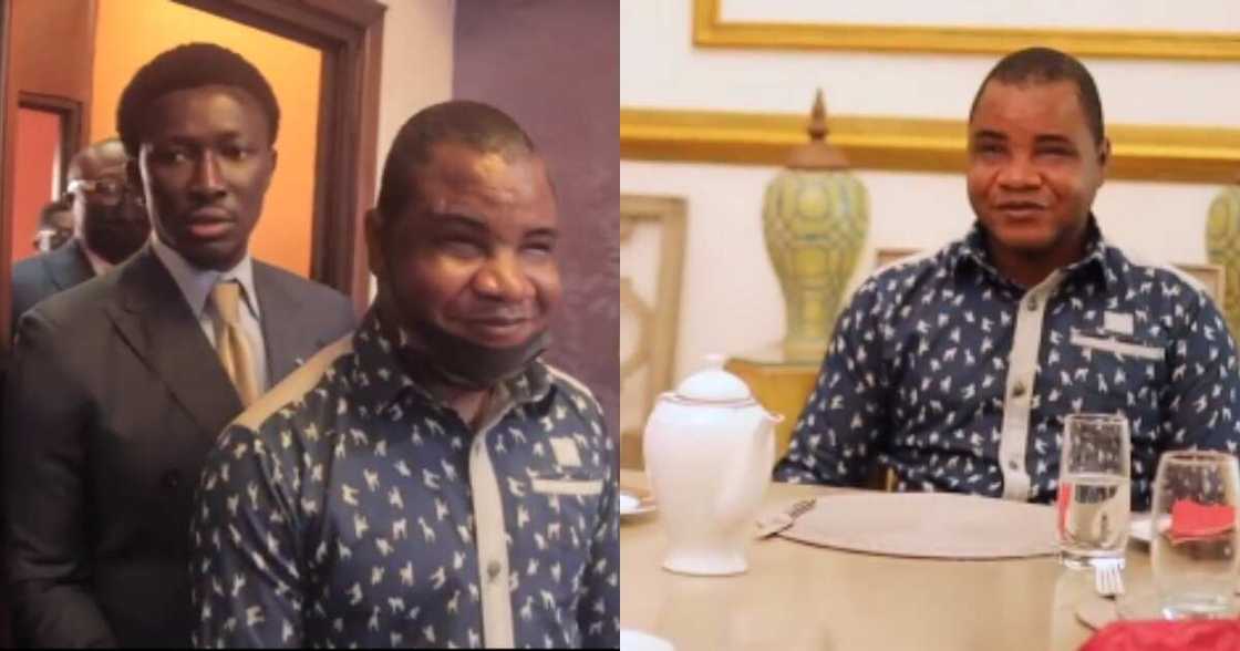 Nana Cheddar Pays Fees of 'Blind' Man to Become a Journalist; Takes Him to Bola Ray for Training in Video Nana Cheddar Pays Fees of 'Blind' Man to Become a Journalist; Takes Him to Bola Ray for Training in Video