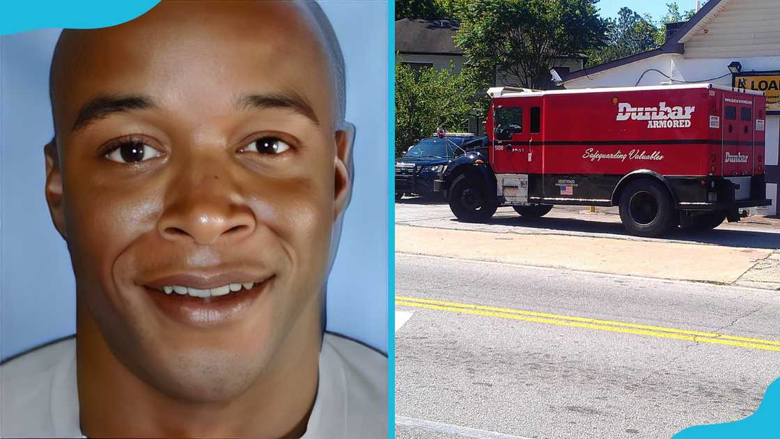 Allen Pace and a Dunbar Armoured truck Allen Pace and a Dunbar Armoured truck