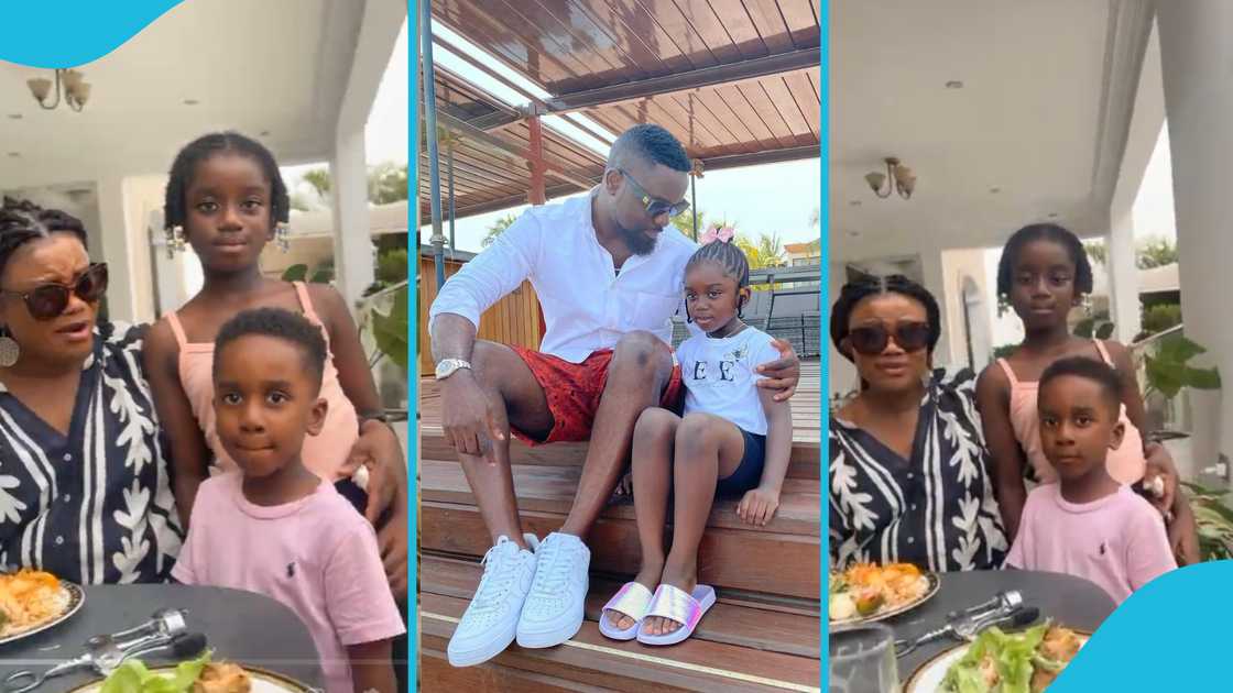 Sarkodie and kids, Titi, Miachael Owusu Junior, Sarkodie's wife, Tracy Sarkcess