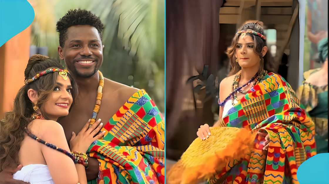 TikTok, Bride, White woman marries Ghanaian man, Culture, Ahenema, Traditional wedding, Engagement, Bride, Ghana, Education TikTok, Bride, White woman marries Ghanaian man, Culture, Ahenema, Traditional wedding, Engagement, Bride, Ghana, Education