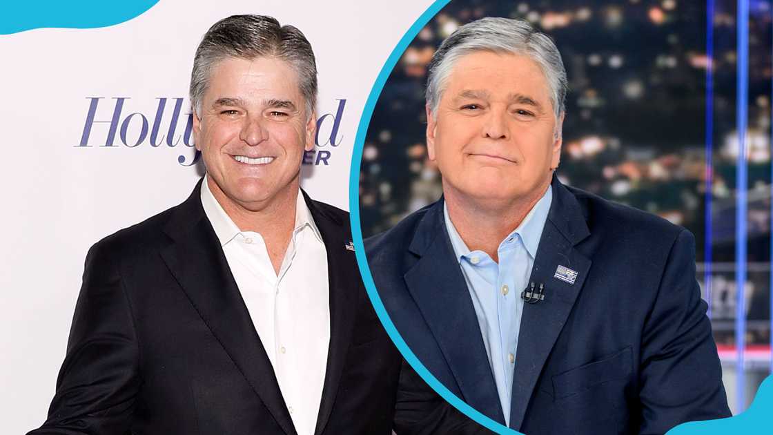 Sean Hannity poses at different events.