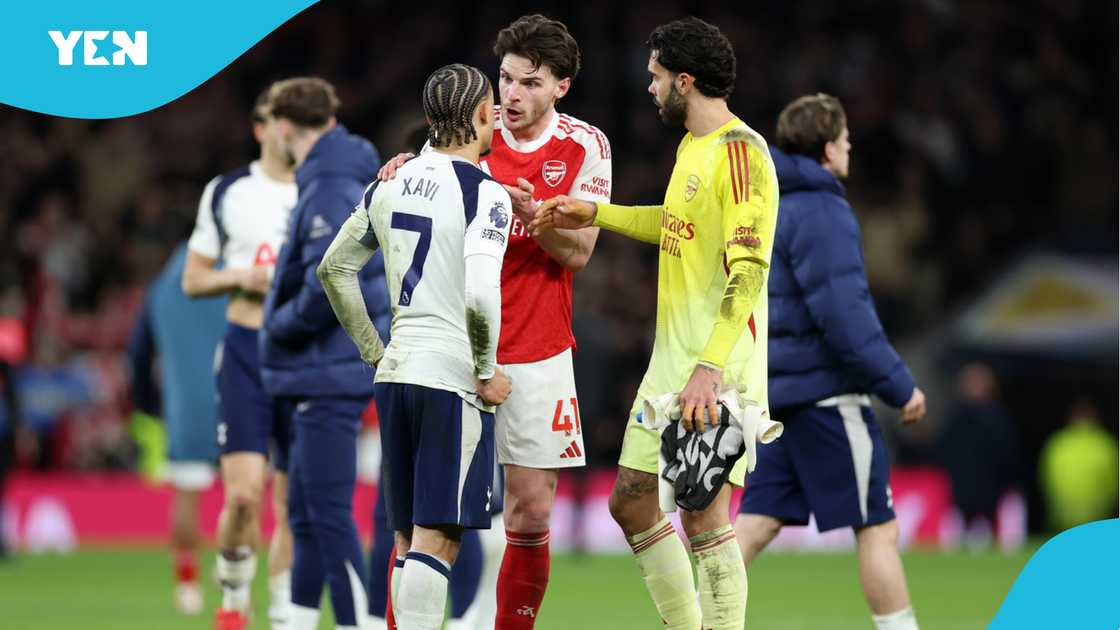 North London Derby, Tottenham vs Arsenal, six-minute delay, Premier League, Arsenal defeat Tottenham, Viktor Gyokeres, Eberechi Eze.