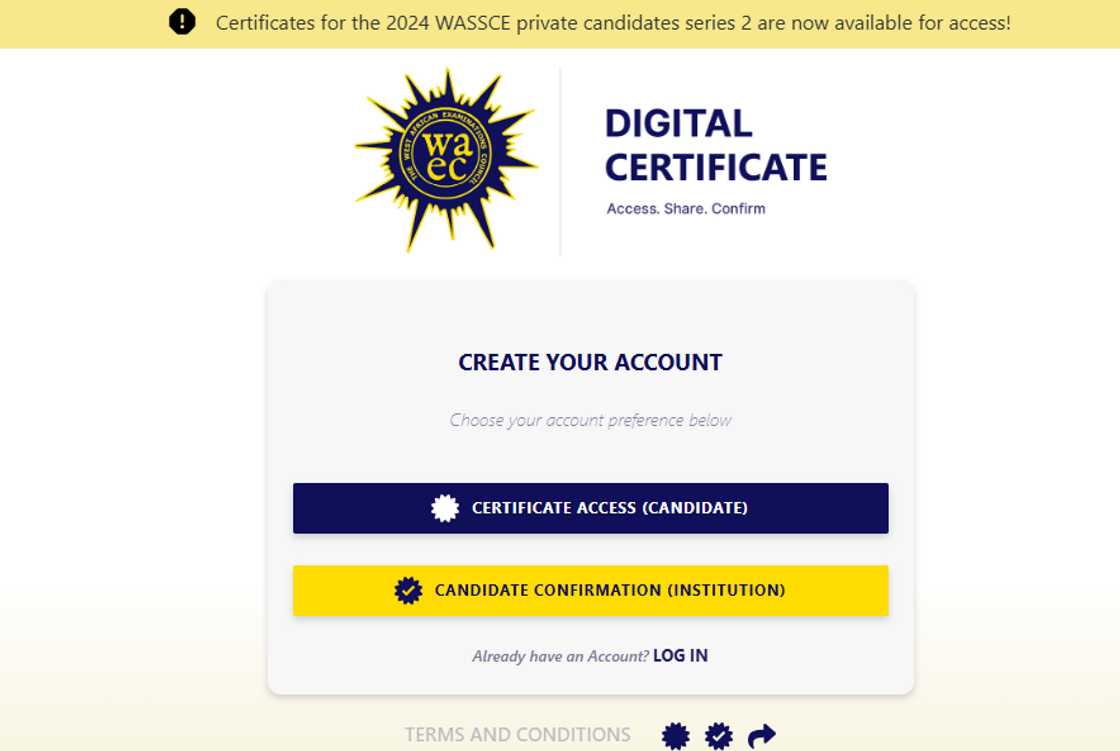 The WAEC portal homepage The WAEC portal homepage