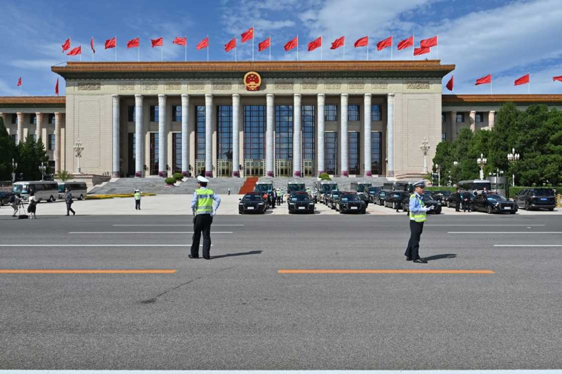 Security was tight for  for a China-Africa Cooperation summit at the Great Hall of the People in Beijing