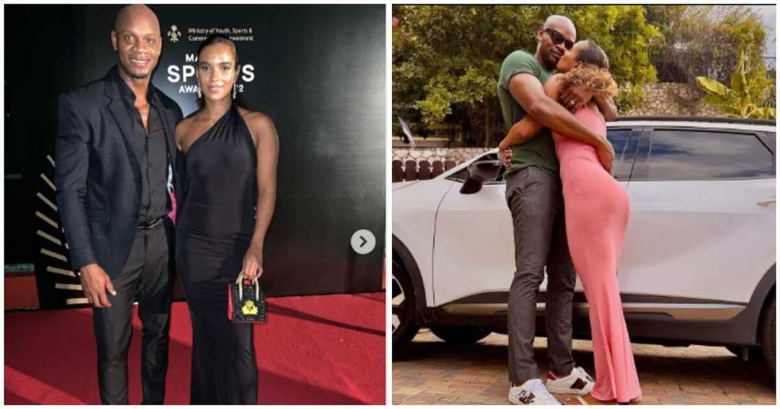 Photo of Asafa Powell and his wife Photo of Asafa Powell and his wife