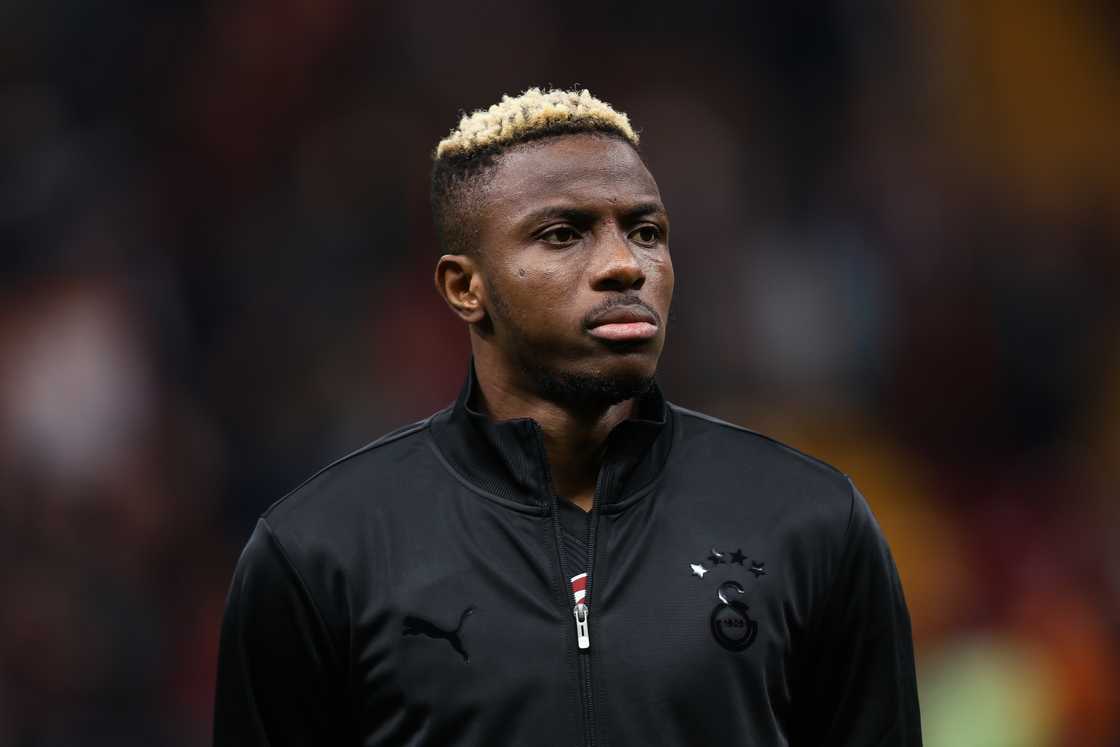 Victor Osimhen of Galatasaray looks on during the Turkish Super League match Victor Osimhen of Galatasaray looks on during the Turkish Super League match