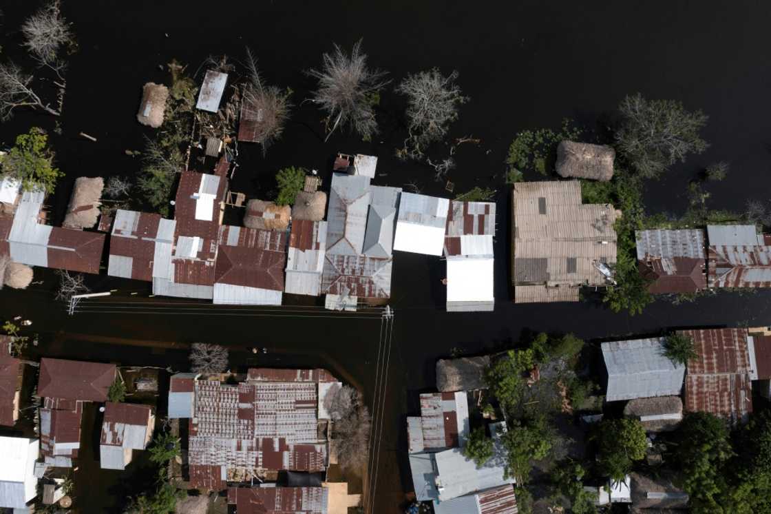Aerial view of La Mojana after the Cauca river overflowed its banks following the collapse of a dike meant to protect residents Aerial view of La Mojana after the Cauca river overflowed its banks following the collapse of a dike meant to protect residents