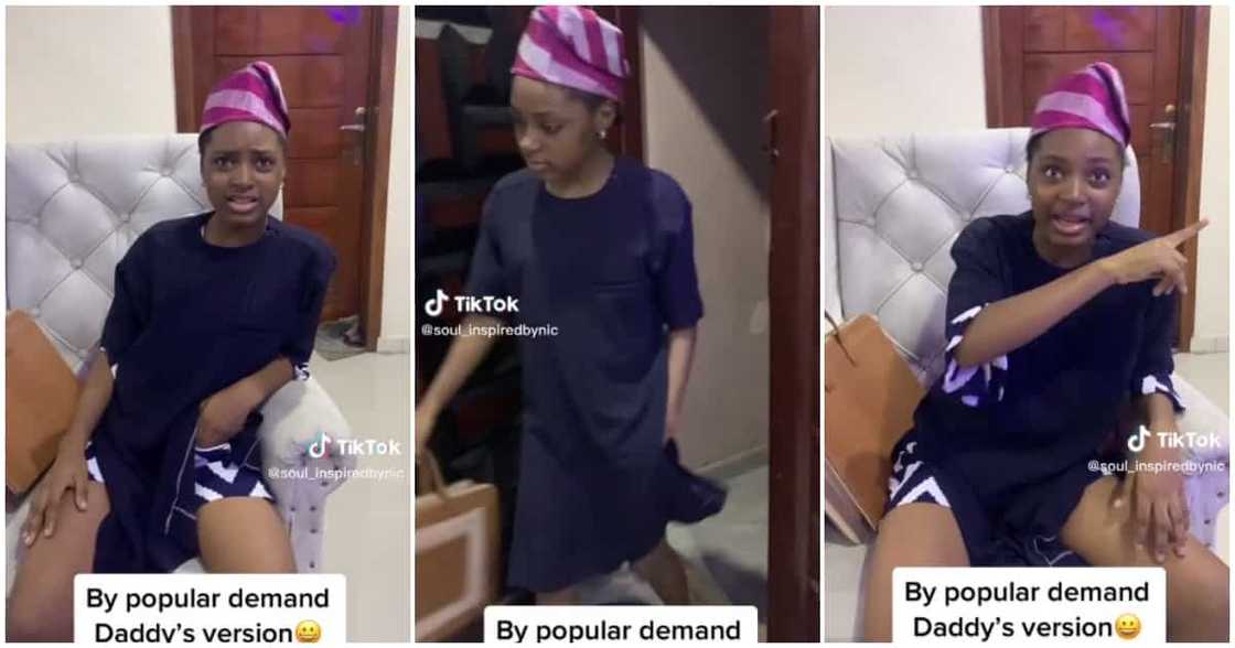 Nigerian girl, girl acts like her dad, girl acts like her mum, acting skills Nigerian girl, girl acts like her dad, girl acts like her mum, acting skills