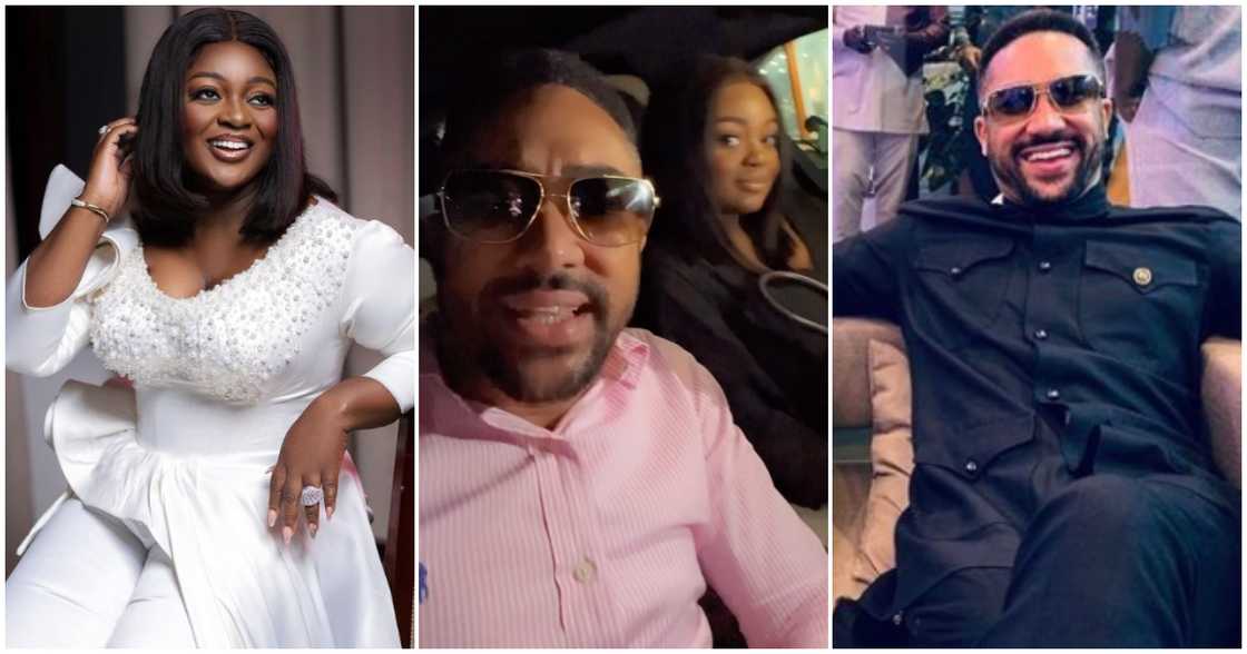 Jackie Appiah and Majid Michel rapping Jackie Appiah and Majid Michel rapping