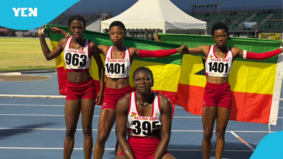 Accra 2026, Ghana settles for bronze, Ghana 4x100m relay bronze, Gladys Boateng, Janet Darkoa, Janet Mensah, Jafar Aisha, Nigeria relay champions, University of Ghana Stadium, African Senior Athletics Championships.