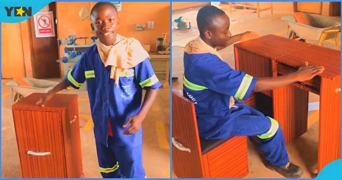 Ghanaian SHS student designes multifunctional study desk Ghanaian SHS student designes multifunctional study desk