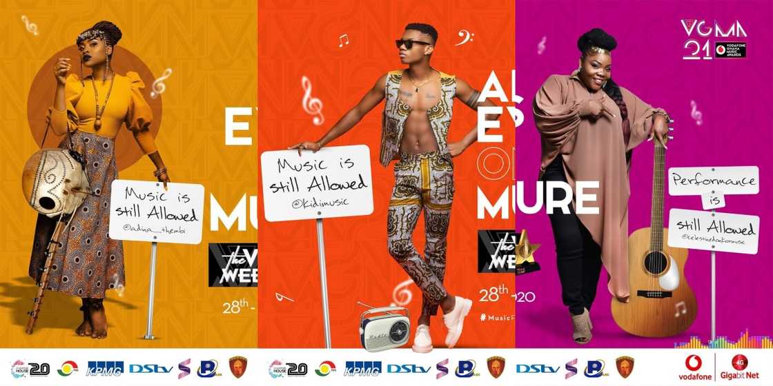 Vodafone Ghana Music Awards 2021: Full list of nominees pop up online