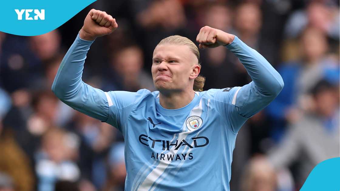 Erling Haaland, Haaland matches Ronaldo, Haaland equals Ronaldo's record, Manchester City, UEFA Champions League, Villarreal, Haaland's consecutive goal run.