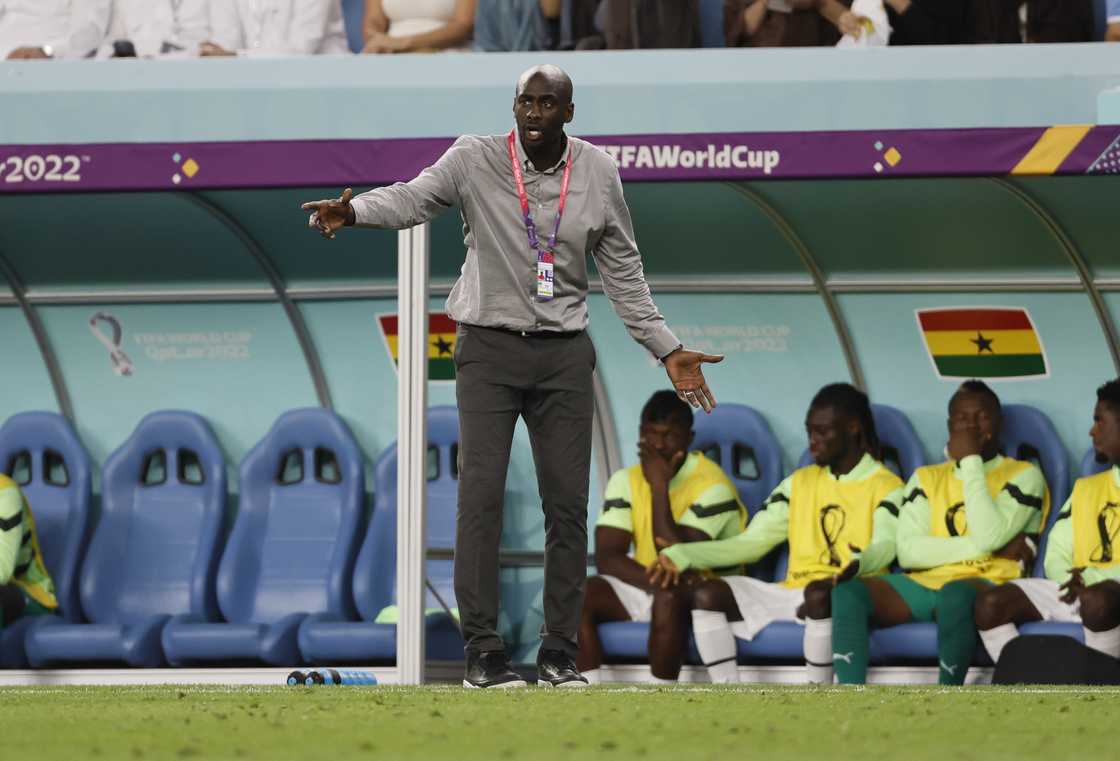 Otto Addo, head coach of Ghana during the FIFA World Cup Qatar 2022 Group H match between Ghana and Uruguay at Al Janoub Stadium on December 02, 2022 in Doha, Qatar Otto Addo, head coach of Ghana during the FIFA World Cup Qatar 2022 Group H match between Ghana and Uruguay at Al Janoub Stadium on December 02, 2022 in Doha, Qatar