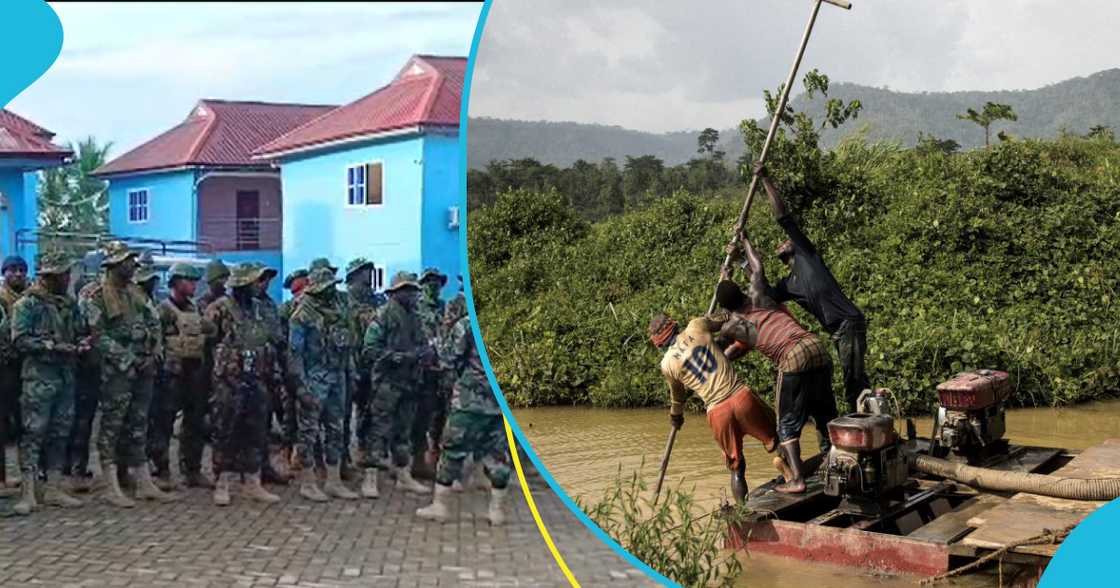 The government has deployed over a 100 soldiers to mining communities to combat galamsey The government has deployed over a 100 soldiers to mining communities to combat galamsey