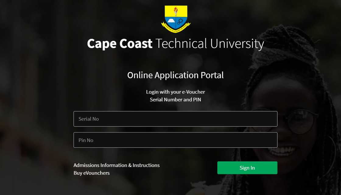 Cape Coast Technical University application portal
