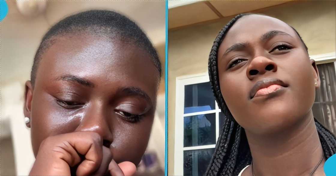 Ghanaian lady, social media, shed tears, heartbreak, her boyfriend