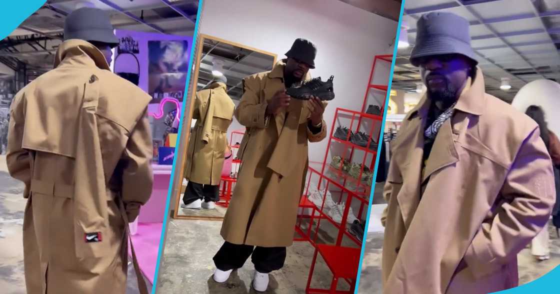 Sarkodie rocks a Nike trench coat Sarkodie rocks a Nike trench coat