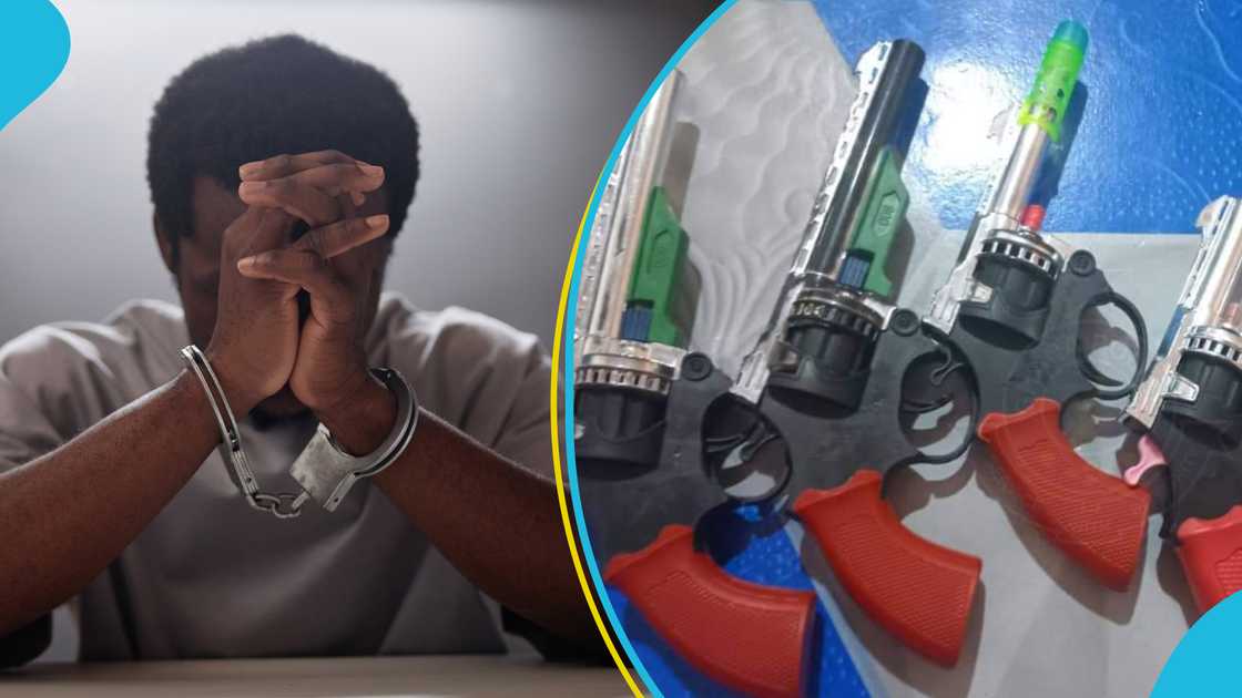 Ghana Police Service, Toy Guns, Arrests, Preach of Peace, Misdemeanour, Public Areas Ghana Police Service, Toy Guns, Arrests, Preach of Peace, Misdemeanour, Public Areas