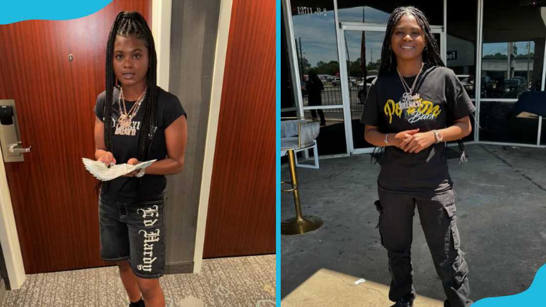 Iviona Hatch holding cash (L) and holding her hands together for a pic Iviona Hatch holding cash (L) and holding her hands together for a pic