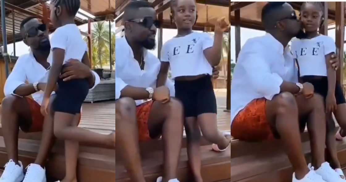 Sarkodie and his daughter Titi catch moment together