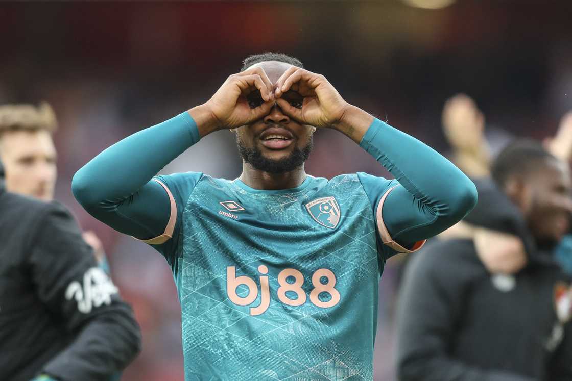 Long throw-in expert Antoine Semenyo of Bournemouth after his sides 2-1 win during the Premier League match between Arsenal FC and AFC Bournemouth at Emirates Stadium on May 03, 2025 in London, England Long throw-in expert Antoine Semenyo of Bournemouth after his sides 2-1 win during the Premier League match between Arsenal FC and AFC Bournemouth at Emirates Stadium on May 03, 2025 in London, England