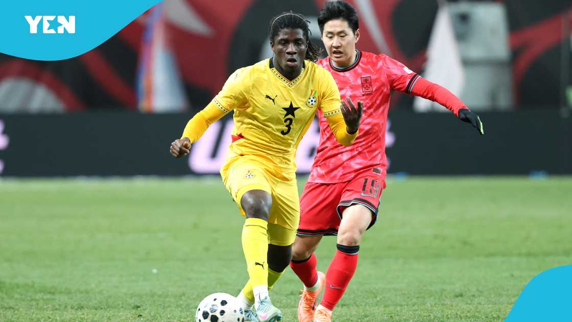 Caleb Yirenkyi, Yirenkyi's insane dribble, South Korea defeats Ghana, Black Stars, Seoul World Cup Stadium, Otto Addo, Lee Kang-in. Caleb Yirenkyi, Yirenkyi's insane dribble, South Korea defeats Ghana, Black Stars, Seoul World Cup Stadium, Otto Addo, Lee Kang-in.