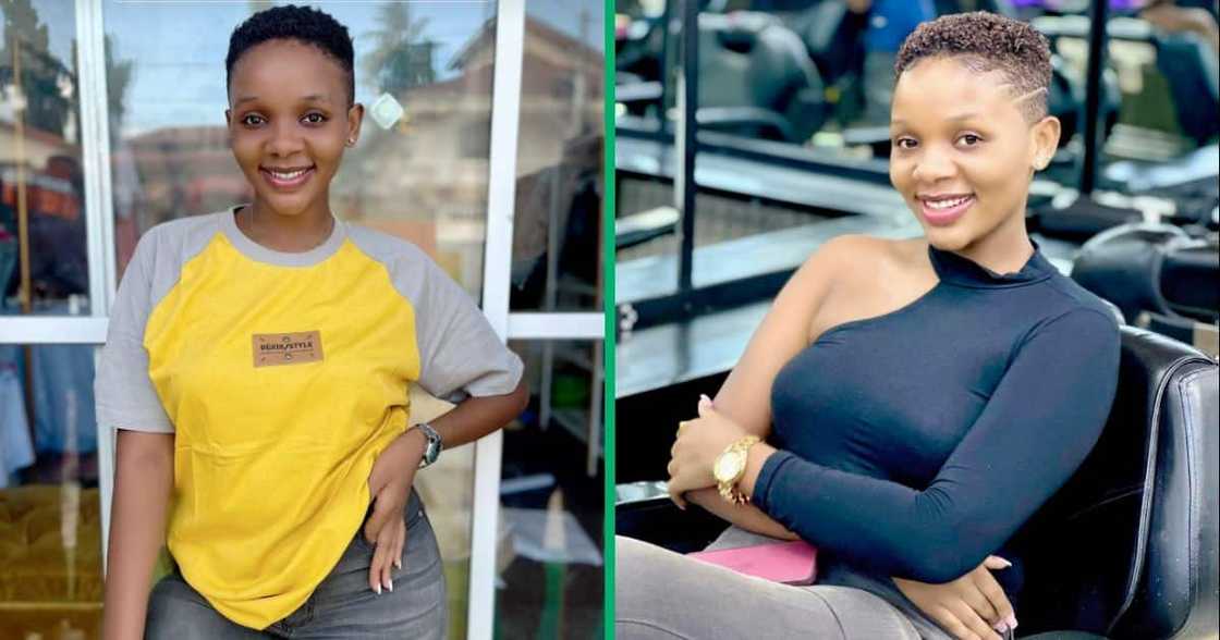 A woman shared a video showing herself graduating versus working a retail job A woman shared a video showing herself graduating versus working a retail job