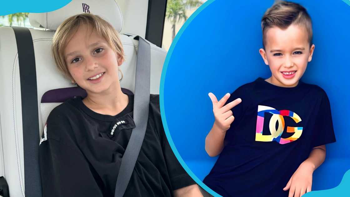 Vlad and Niki smiling in black tees Vlad and Niki smiling in black tees