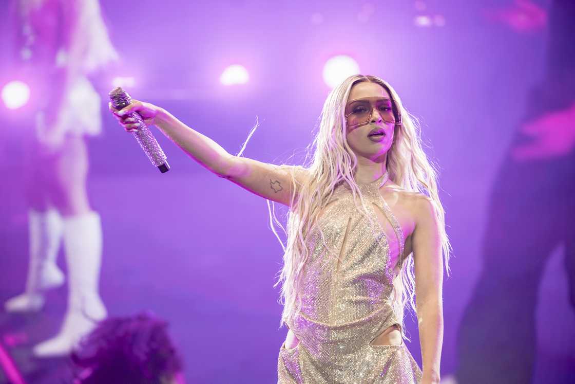 Bad Gyal performing on stage Bad Gyal performing on stage