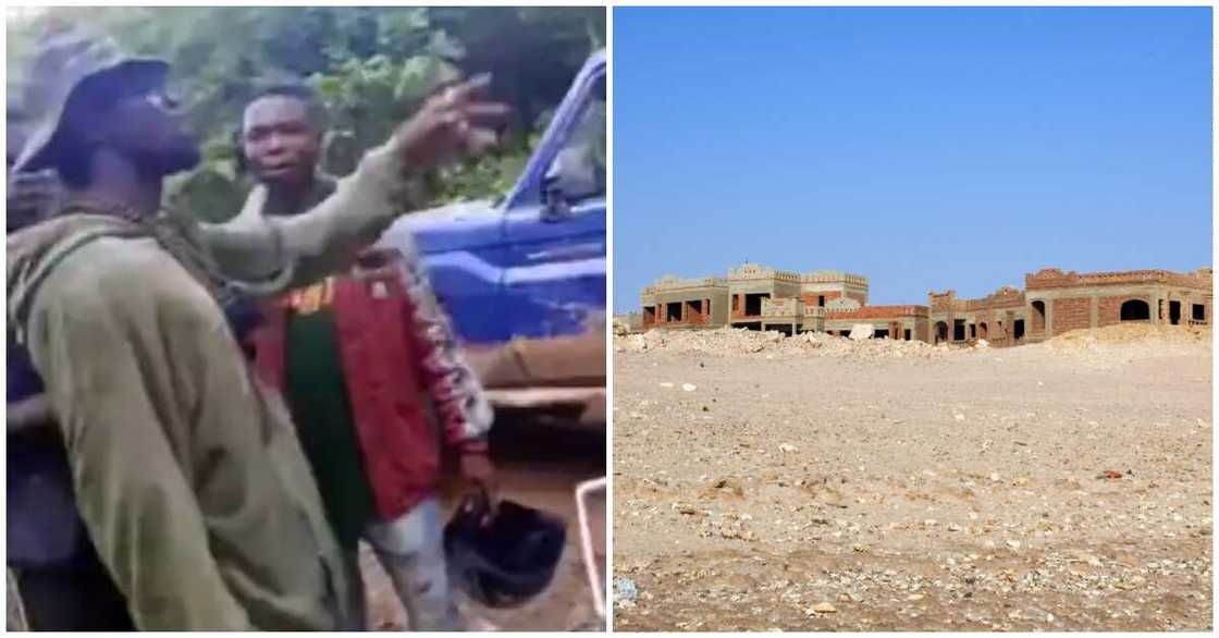 Photo of illegal miner who is building an 86-room hotel Photo of illegal miner who is building an 86-room hotel