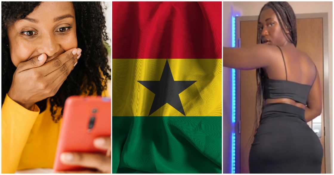 Ghanaian lady flaunts backside to mark Independence Day. Ghanaian lady flaunts backside to mark Independence Day.
