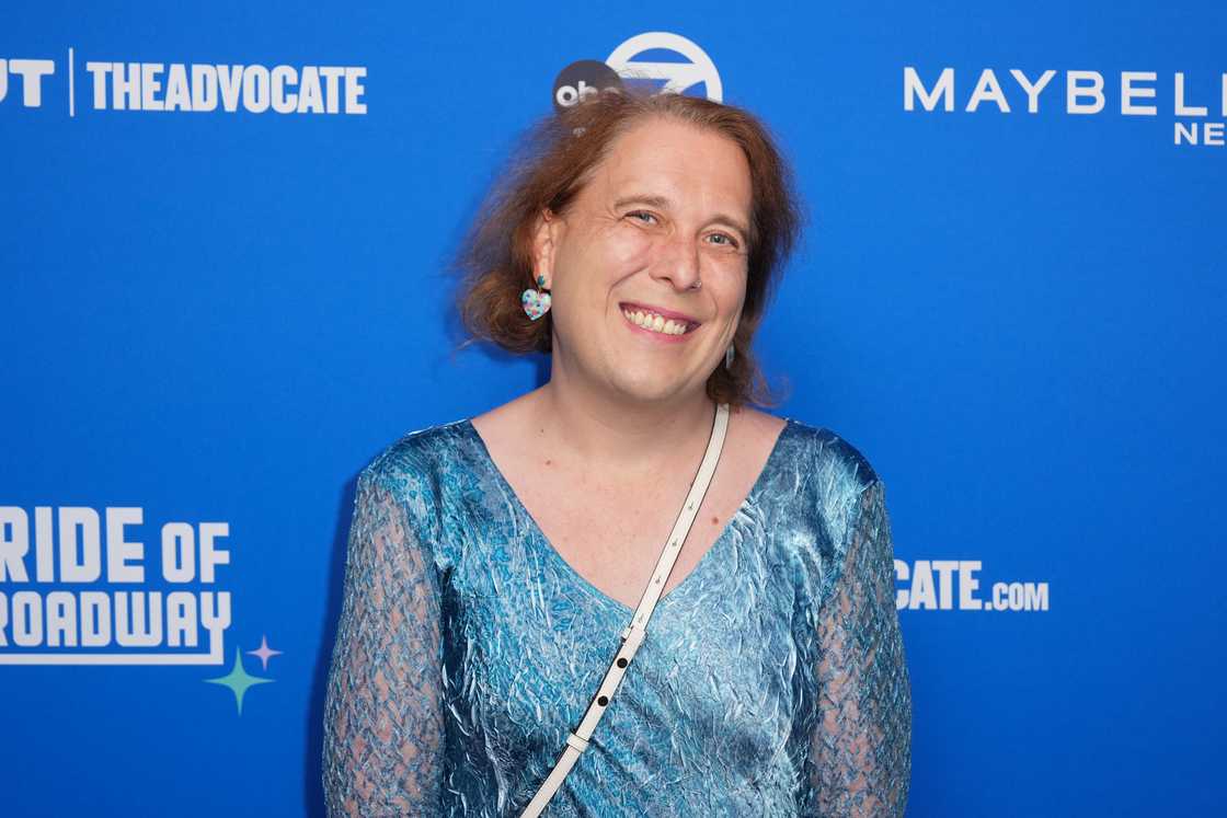 Amy Schneider attends the Pride Cover Party: Pride Of Broadway at Somewhere Nowhere NYC