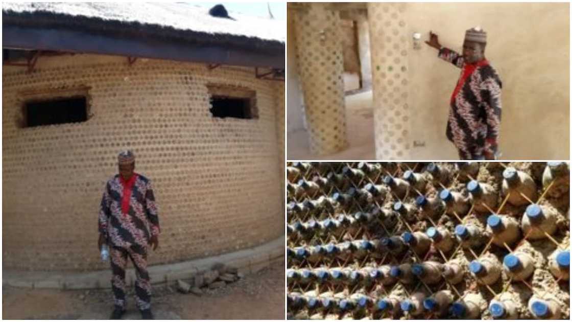 Cement is too expensive - Man who built house with plastic bootles finally speaks