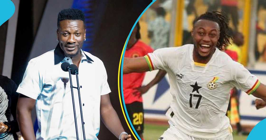 Asamoah Gyan and Antoine Semenyo in photos