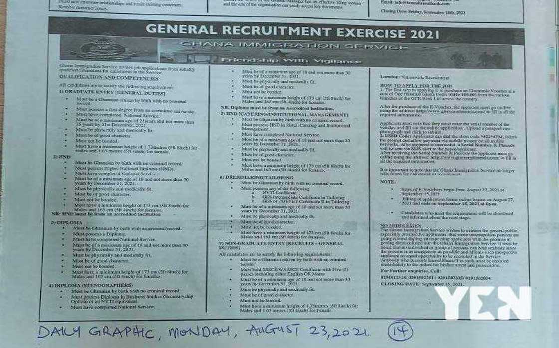 Ghana Immigration Service begins recruitment of 5,000 men to support staff Ghana Immigration Service begins recruitment of 5,000 men to support staff