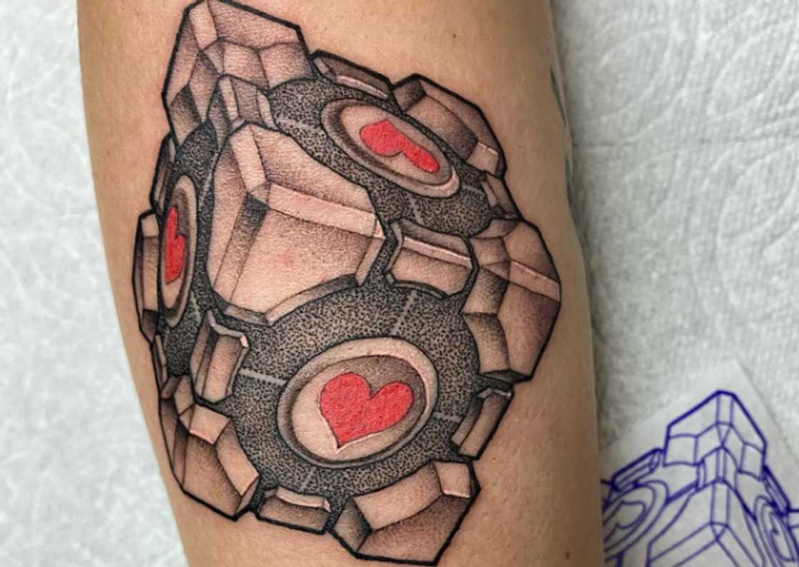 Portal video game tattoo Portal video game tattoo