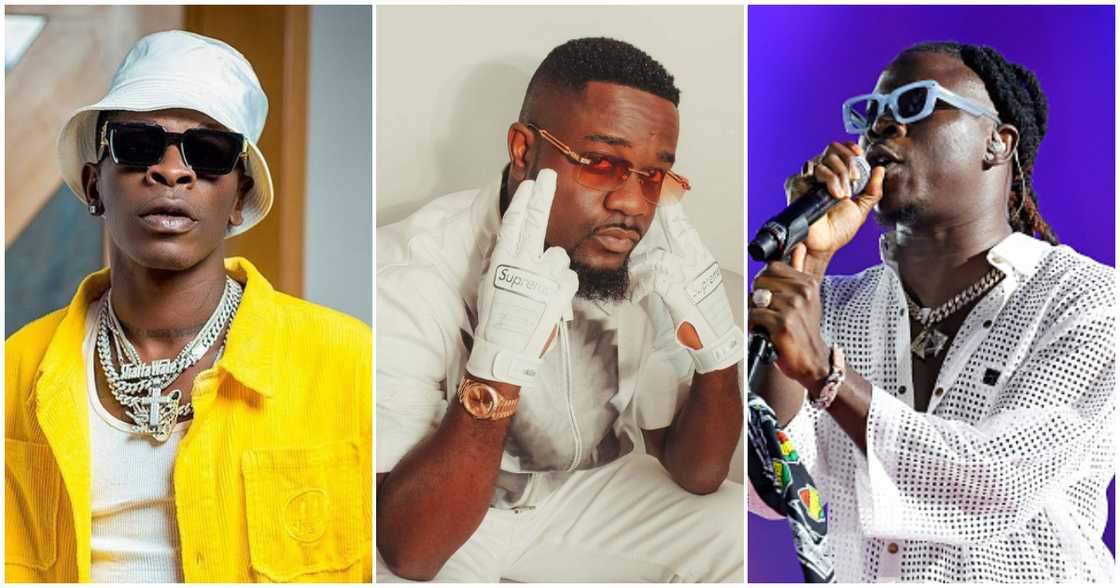 Shatta Wale, Sarkodie, and Stonebwoy