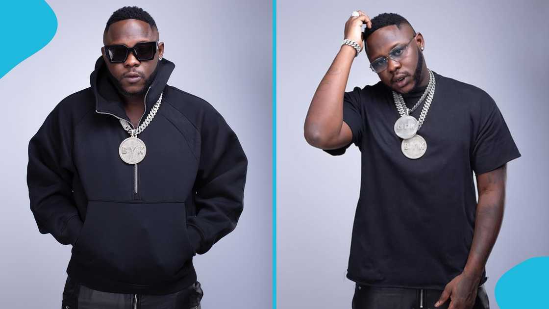 Medikal, Ghanaian rapper, Zodiac Party, Spray money, Gh₵1 notes Medikal, Ghanaian rapper, Zodiac Party, Spray money, Gh₵1 notes