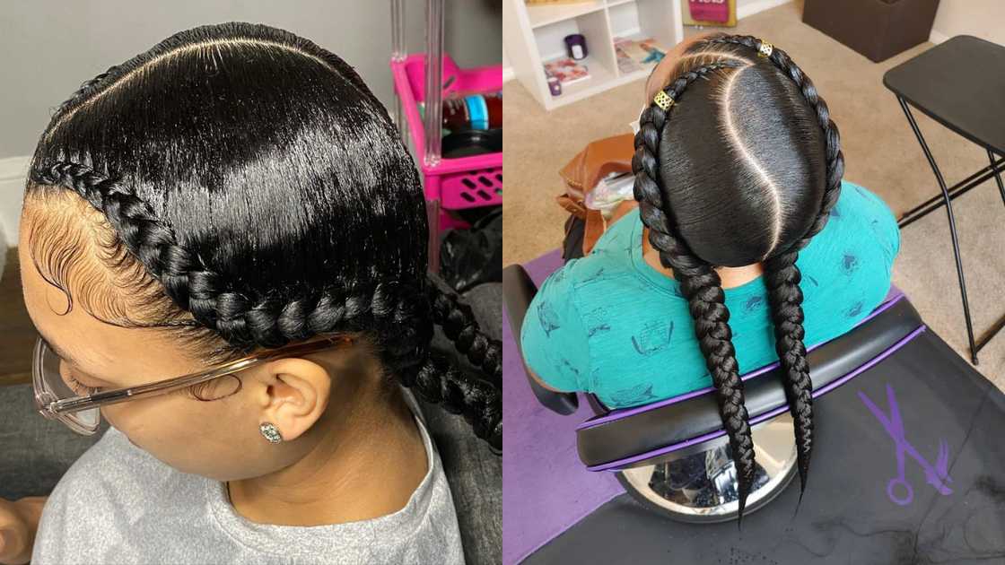 slicked down slicked down