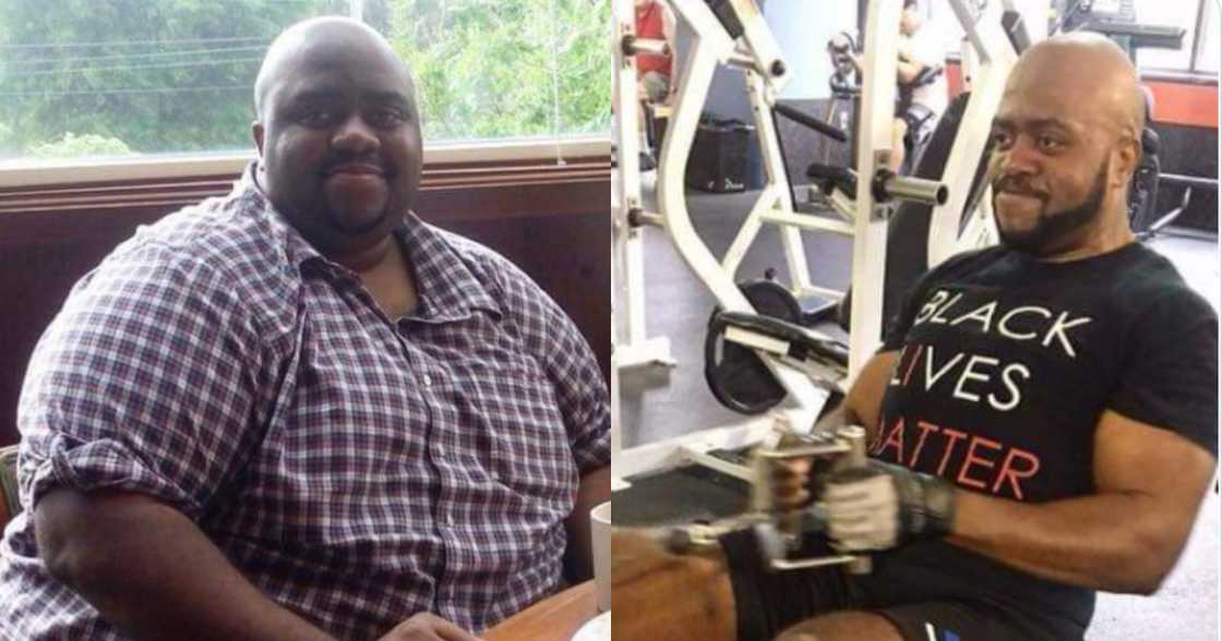 Do not give up - Man says as he shares amazing transformation weight loss photos, stirs mixed reactions